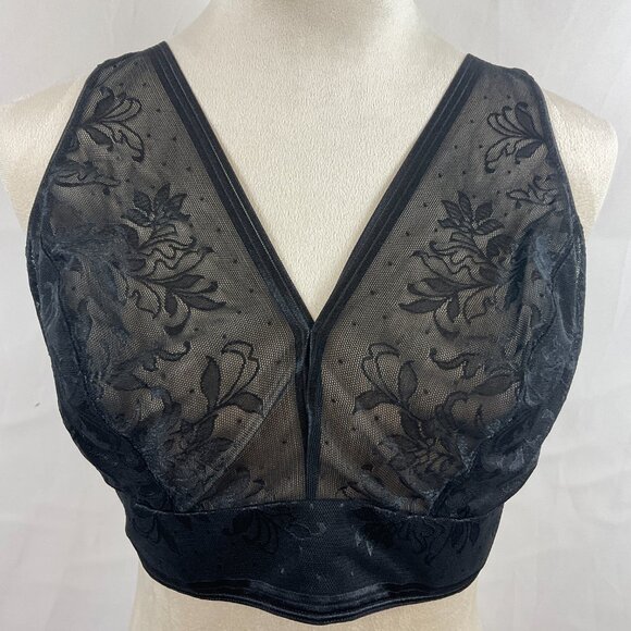 Wacoal Net Effect Bralette 40 Black Sheer - Picture 2 of 10
